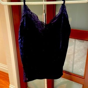 Velvet lace top